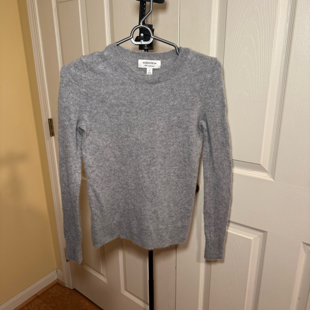Nordstrom Soft Gray Cashmere Sweater